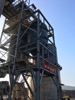 懷遠中聯(lián)水泥機制砂設備鋼結構加工